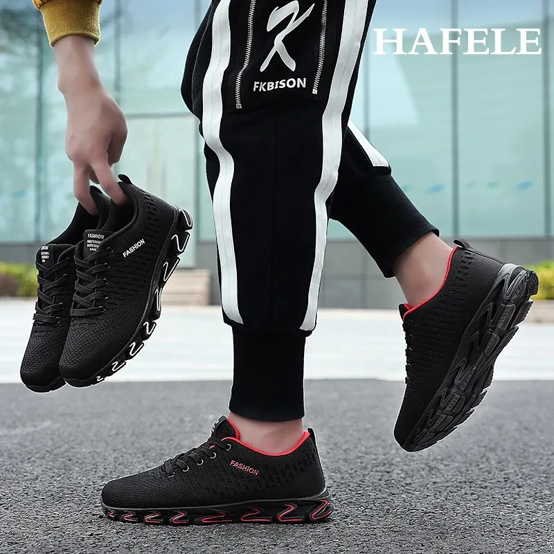 Мужские кроссовки для бега дышащие на шнуровке высокого качества новинка 2019 |