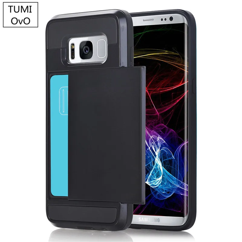 Роскошный гибридный Чехол-бумажник 2-в-1 из ТПУ и пластика с карточным карманом