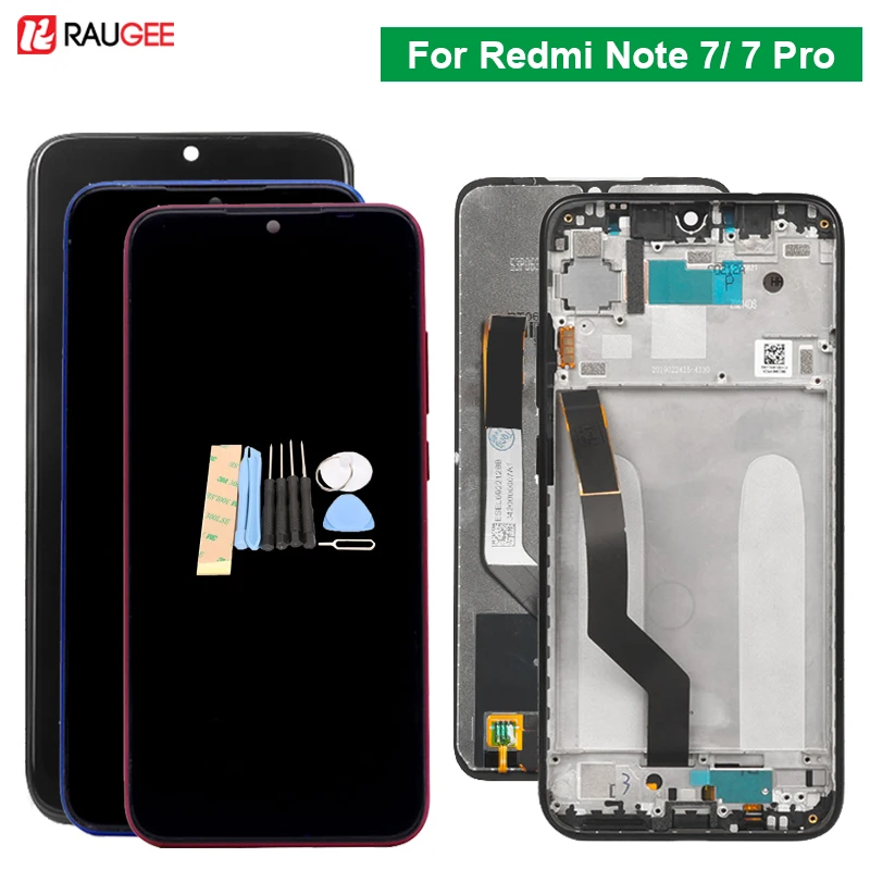 Оригинальный дисплей Raugee для Xiaomi Redmi Note 7 сенсорный экран Mult Замена Pro глобальная