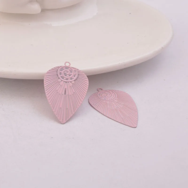 Pink 50 шт. AC111126 18*28 мм геометрические Подвески Серьги Подвески фурнитура для женщин Bijoux - Окраска металла: Pink
