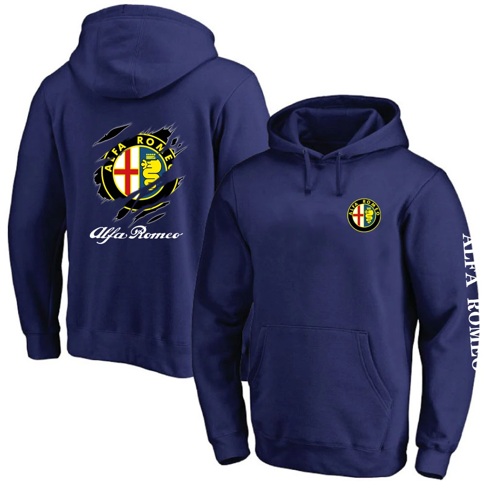 

2021 Men Autumn Creative Design Alfa Romeo Hoodies Comfortable Customize Pullover Fleece Cotton Sweatshirts Casual Fashion Coats