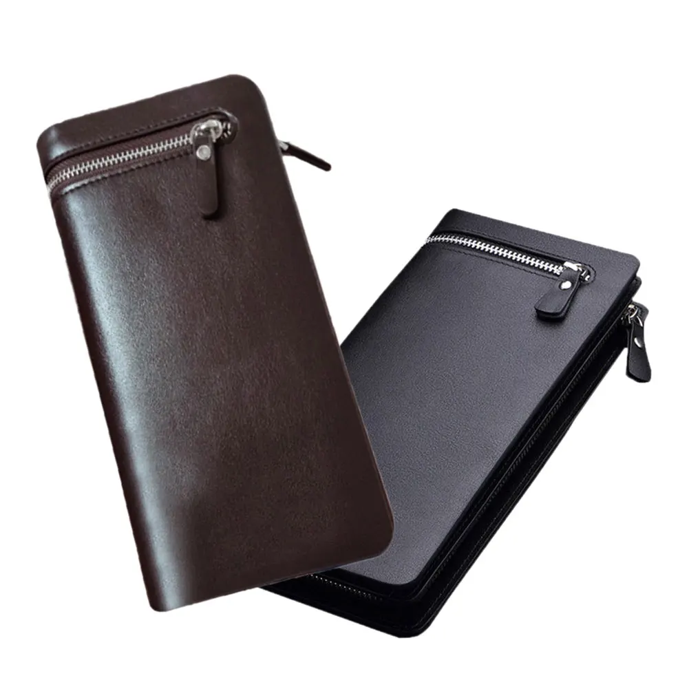 

Men's Multi-function Large Capacity Zipper PU Leather Handbag Wallet Purse SER88