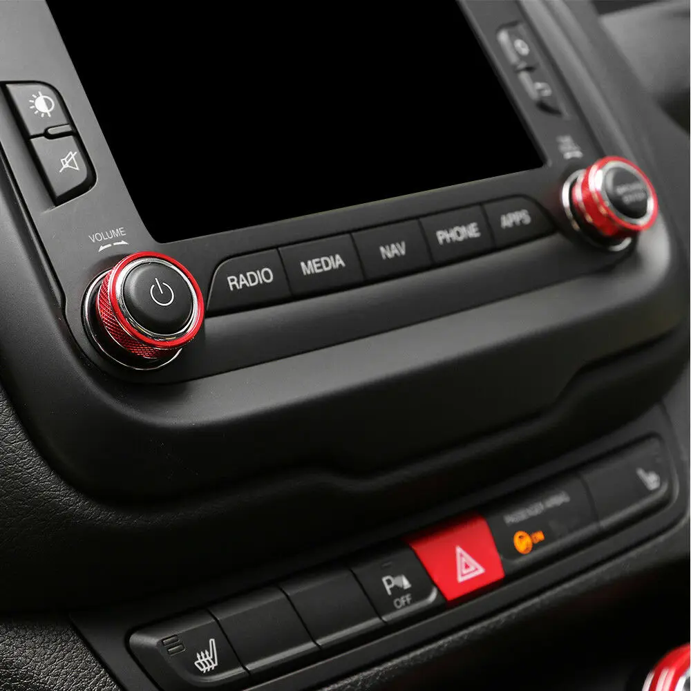 Аудио переключатель ручка кольцо Крышка отделка рамка для JEE Renegade 2015 2016 1 пара 2