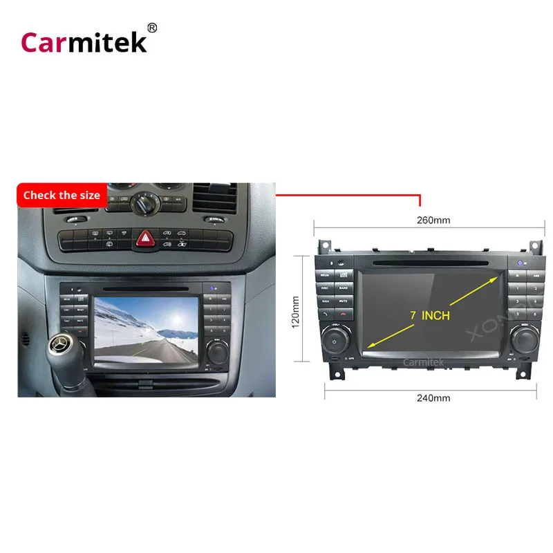 Android 10 0 2 DIN автомобильный DVD GPS для Mercedes/Benz W203 W209 W219 W169 A160 C180 C200 C230 C240 CLK200 CLK22 Радио