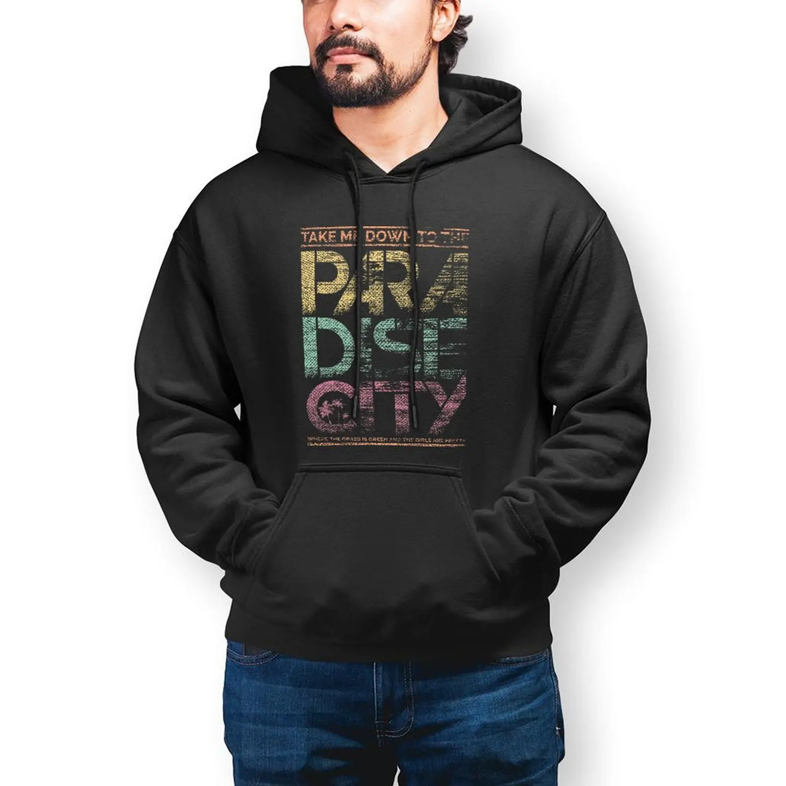 

Толстовки Guns N Roses, хлопковый пуловер Paradise City, уличная толстовка, теплая длинная Мужская толстовка яркого размера