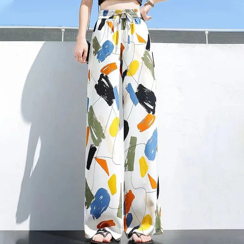 

Брюки-слаксы женские свободные, Мягкие штаны до щиколотки из вискозы, с широкими штанинами, серые/хаки, длинные брюки с завышенной талией, на...