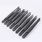 8 видов стилей черный пинцет из углеродного волокна для дизайна ногтей инструменты для выбора геля Стразы антистатические DIY зажим для рук инструменты для ювелирных изделий