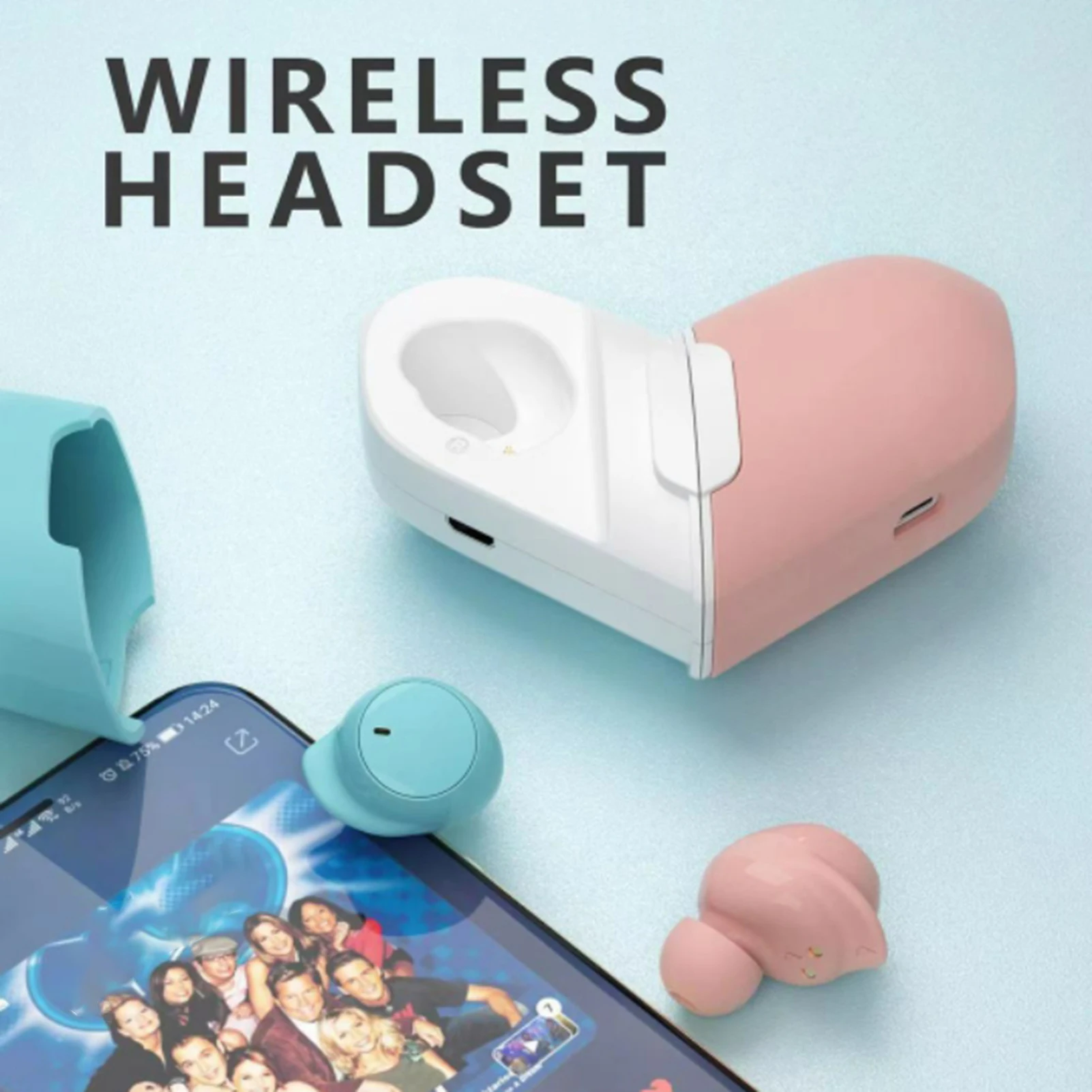

Wireless Headphones Bluetooth Earbuds 5.0 Headset IPX6 Waterproof Headset HIFI Sound Hands-free Headset Stereo