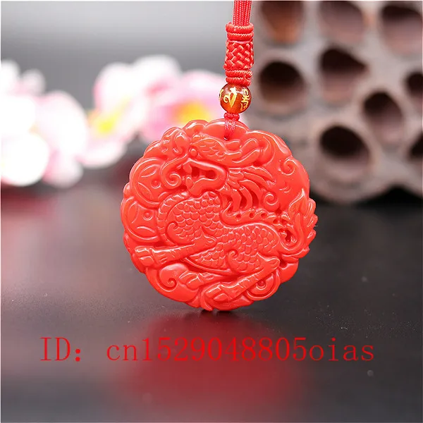 Натуральный красный коралл нефрит камень дракон кулон ожерелье Китайский жадеит