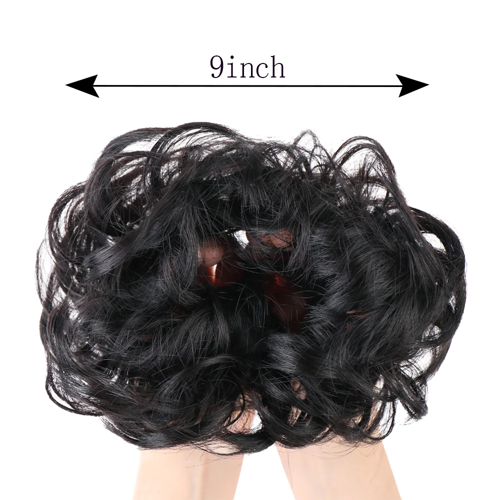 Грязный пучок волос для женщин шиньоны наращивания синтетический парик кольцо