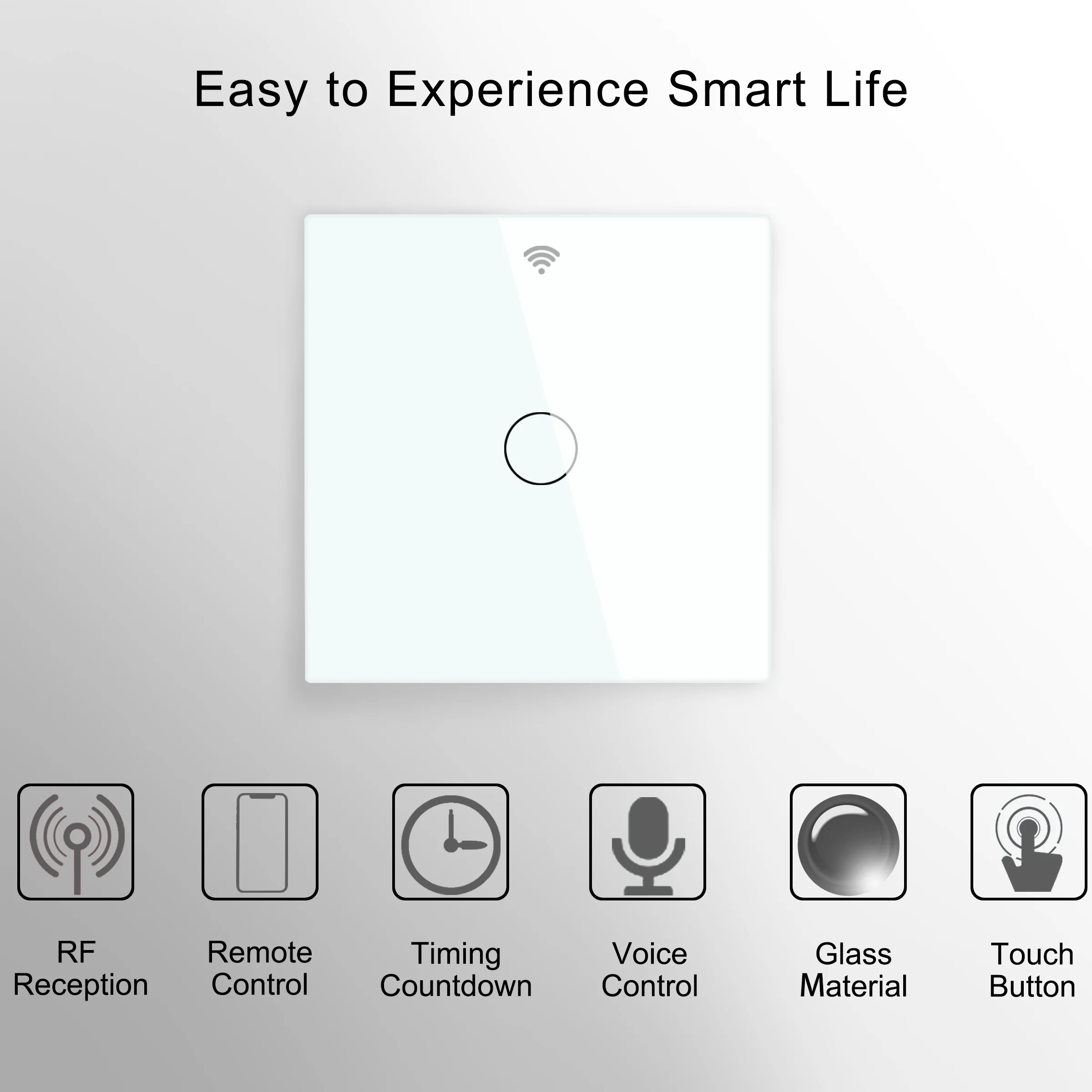 Умный сенсорный переключатель, Wi-Fi светильник, ЕС 1 2 3 банды, RF Tuya App, голосовой беспроводной пульт дистанционного управления, работает с Alexa Google Home