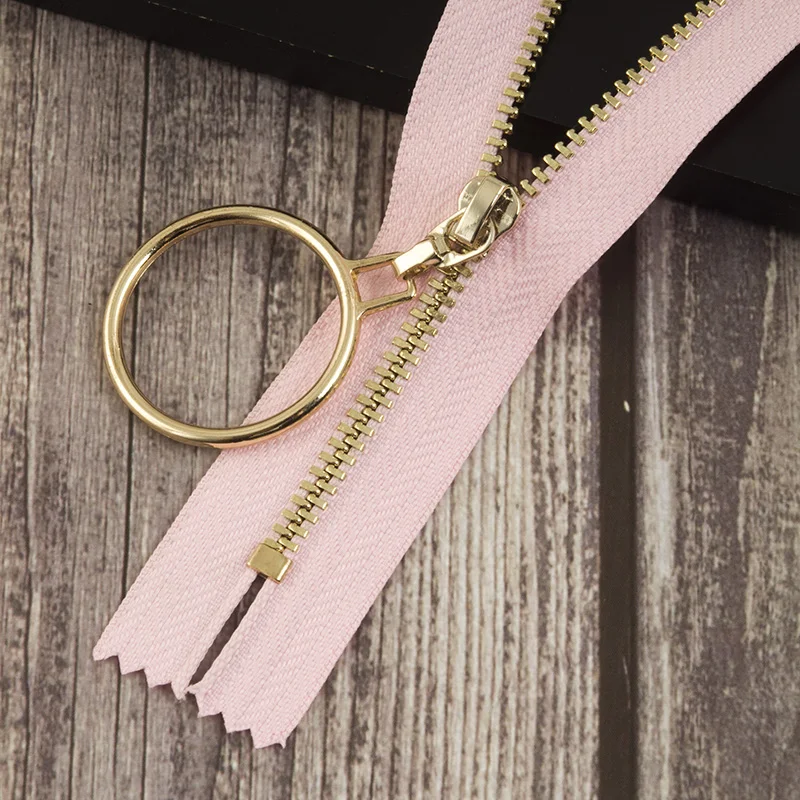 pinkgold 2шт Meetee Авто замок 3# Металлические молнии 20 см закрытые молнии для шитье сумок юбка DIY аксессуары для одежды ZA152 - Цвет: pinkgold