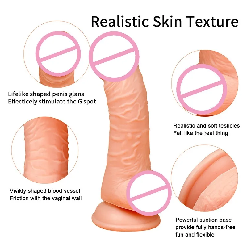 Реалистичный огромный фаллоимитатор 20 см реалистичный пенис для стимуляции
