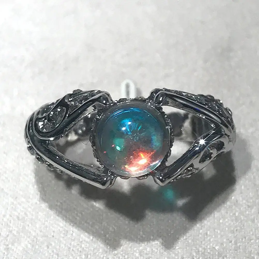 Женское кольцо с имитацией лунного камня ювелирные изделия из подарок на свадьбу
