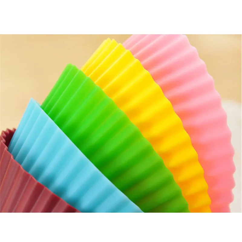 12 шт./лот силиконовые вкладыши для капкейков форма маффинов формы круглая