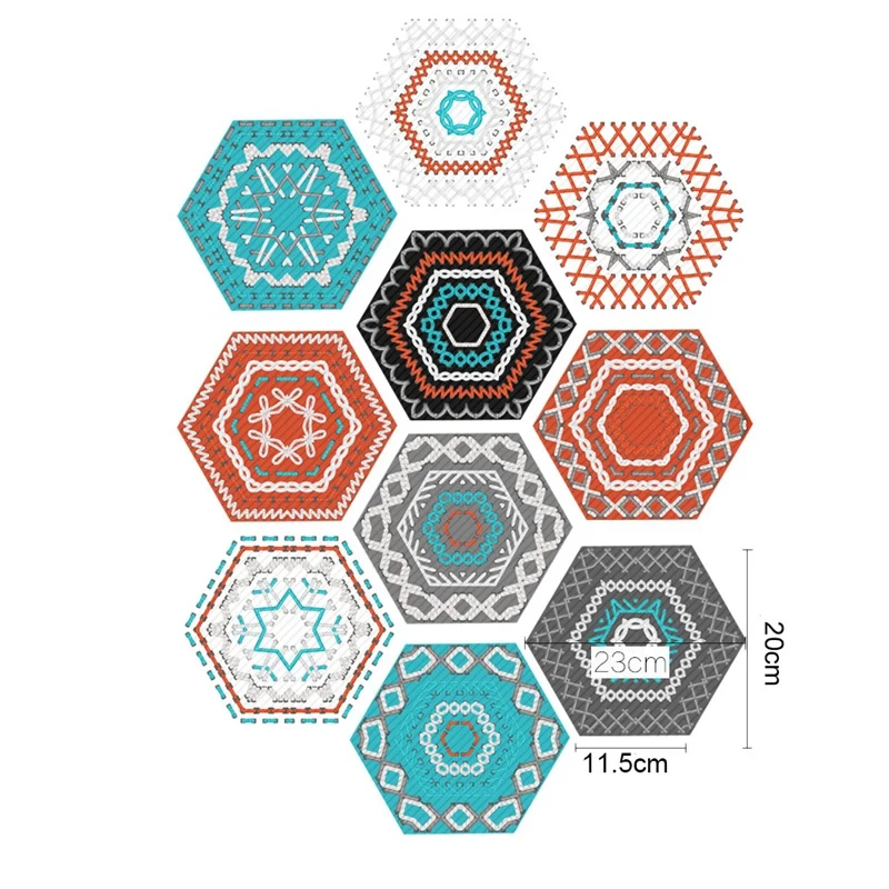 Промо-акция! 10 шт. Шестигранная Марокканская самоклеящаяся Нескользящая плитка