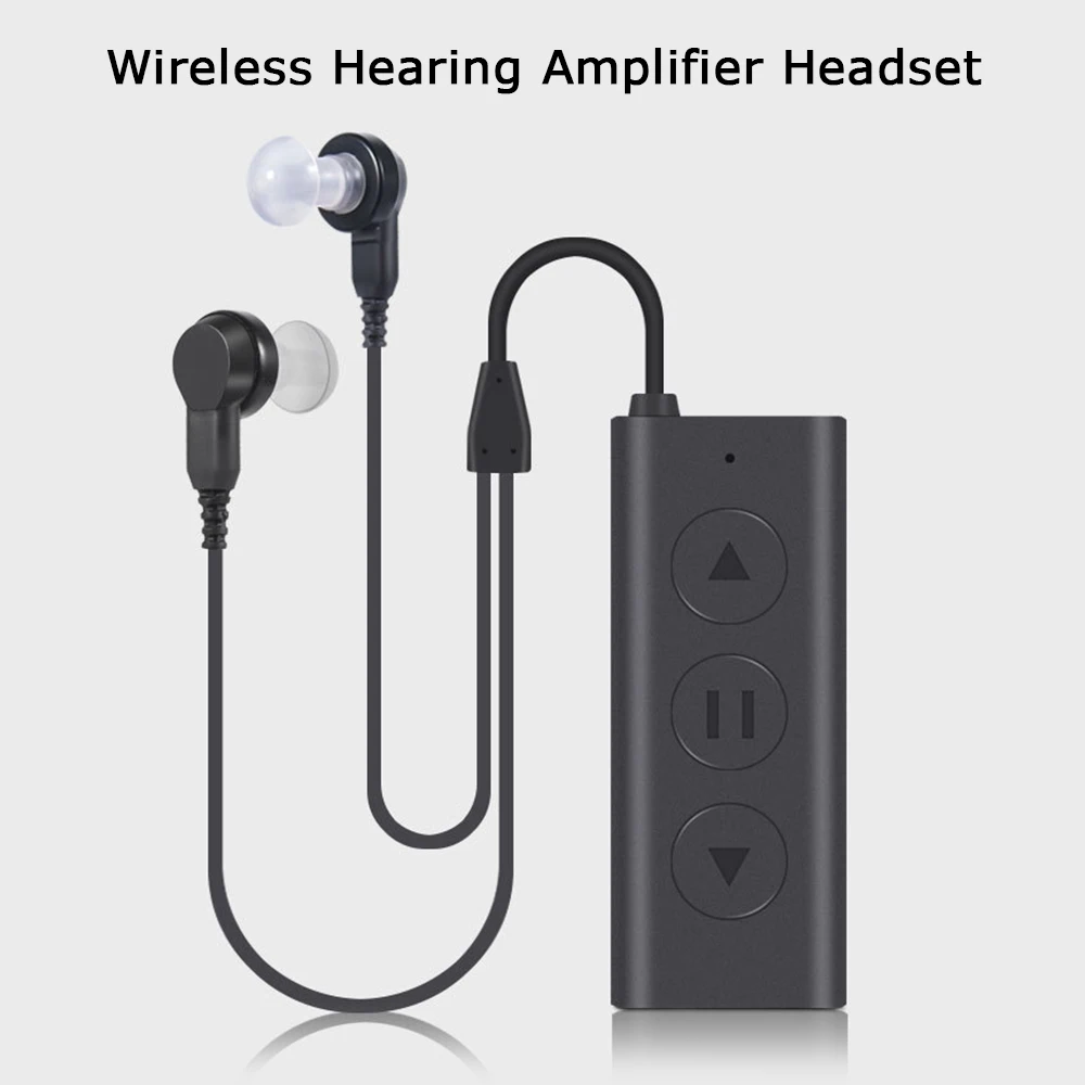 2 в 1 HIFI аудиофоны слуховой аппарат наушники Bluetooth беспроводной усилитель гарнитура HD стерео Спортивные Bluetooth наушники с микрофоном