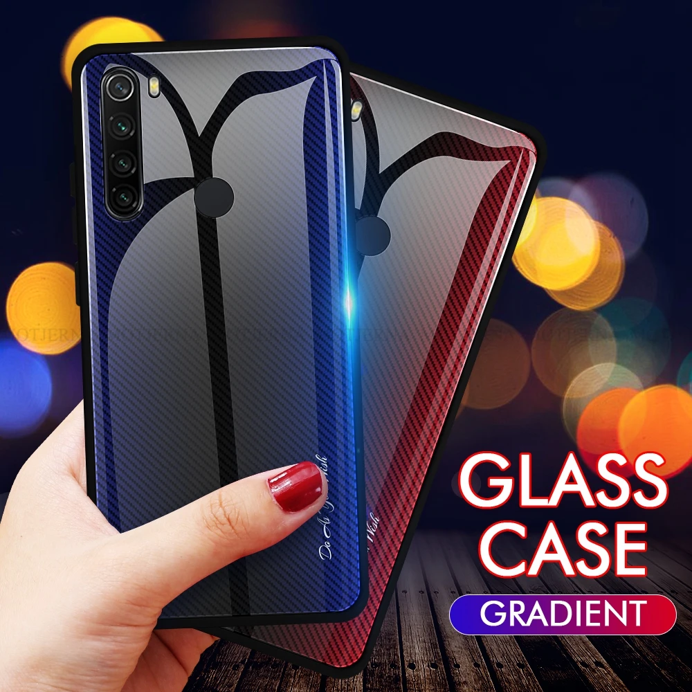 Чехол из закаленного стекла градиентного цвета для Redmi Note 8 K20 Pro 7 защитный чехол