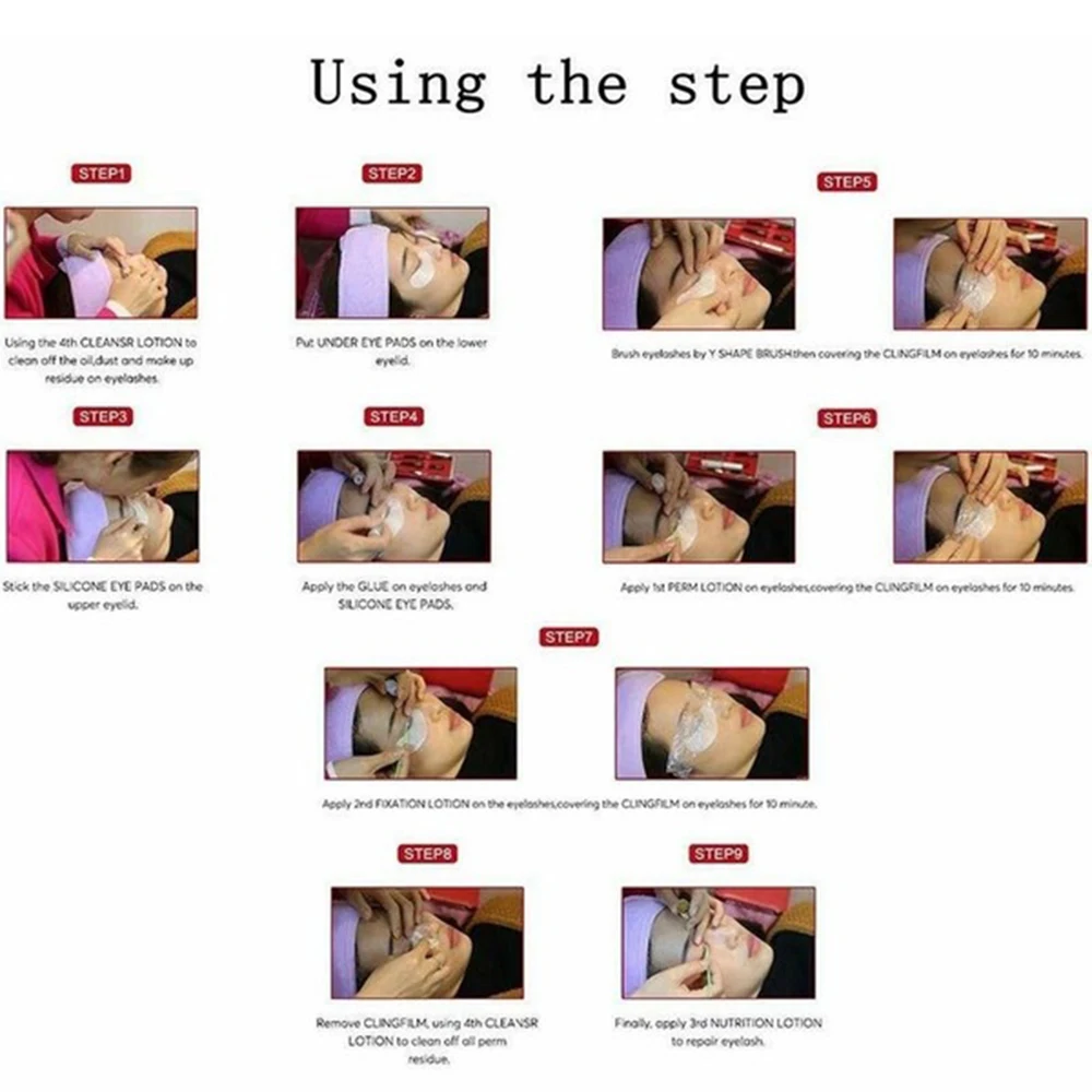 Набор для завивки ресниц Перманентный клей сыворотка профессиональный лосьон