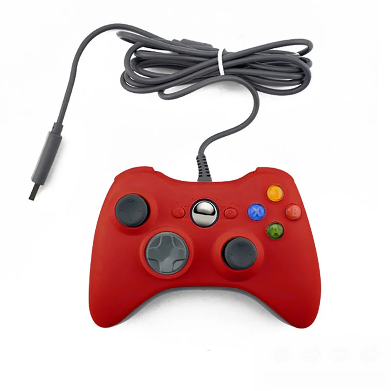 Красный USB проводной геймпад для Xbox 360/тонкий контроллер для Windows 7/8/10 microsoft ПК контроллер пульта проводной Поддержка для командных играх - Цвет: Красный