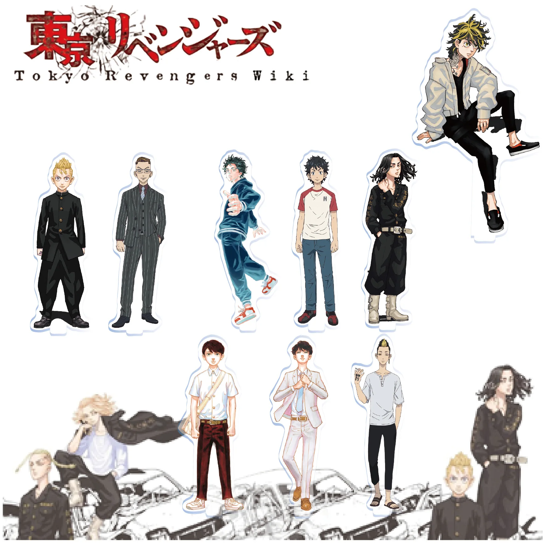 

Tokyo Revengers Anime Cosplay Manjiro Ken Takemichi Hinata Atsushi Chibi Kawaii Bag Pendant Fans Collection Props