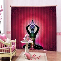 red wedding curtains 3d curtain luxury blackout window curtain living room