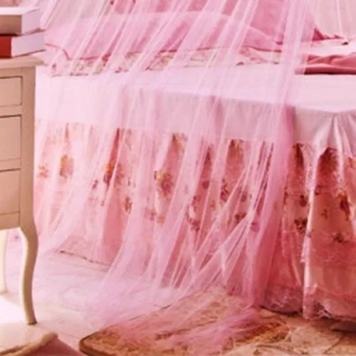 

4 Colors Summer Elgant Hung Dome Mosquito Net For Double Bed Summer Polyester Mesh Fabric Home bedroom Baby Adults Hanging Decor