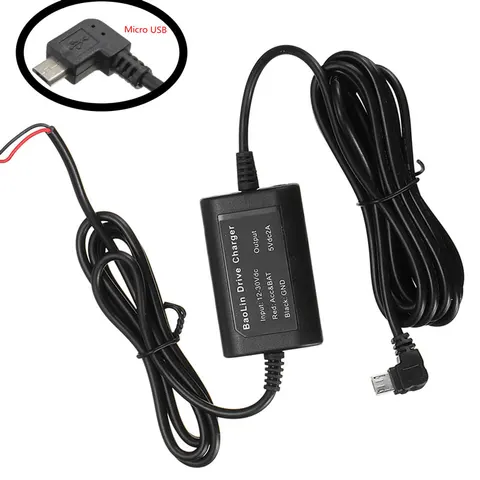 3m DC 5V 2A Mini/Micro USB порт провод автомобильное зарядное устройство камера регистратор комплект от 12V до 5V Вождение регистратор источник питания понижающий кабель