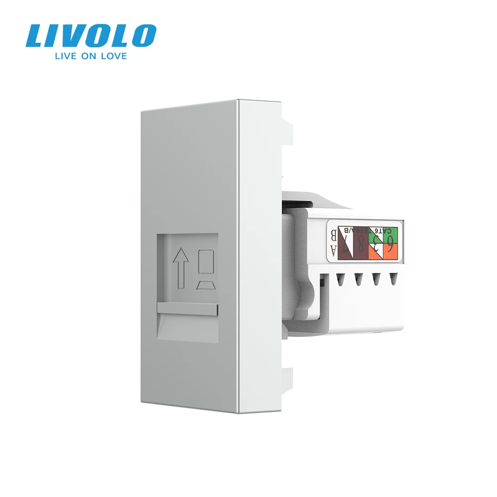 Аксессуары для гнезда LIVOLO с слабым током серый модуль 22 5 мм компьютерного ТВ