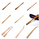 14 стилей полезно для обуви Ремесло Деревянный рожок для обуви деревянная щетка с длинной ручкой рожок для обуви подъемник с затягивающей веревочки для Аксессуары для обуви рога