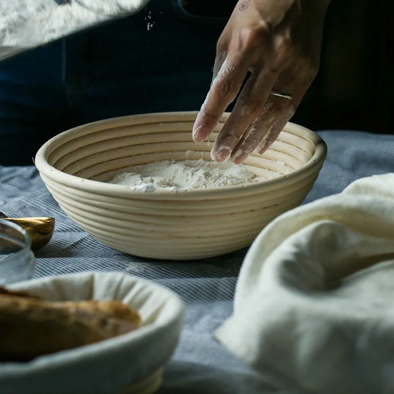 Овальная корзина для хлеба из ротанга Круглый овальный лоток фруктов контейнер