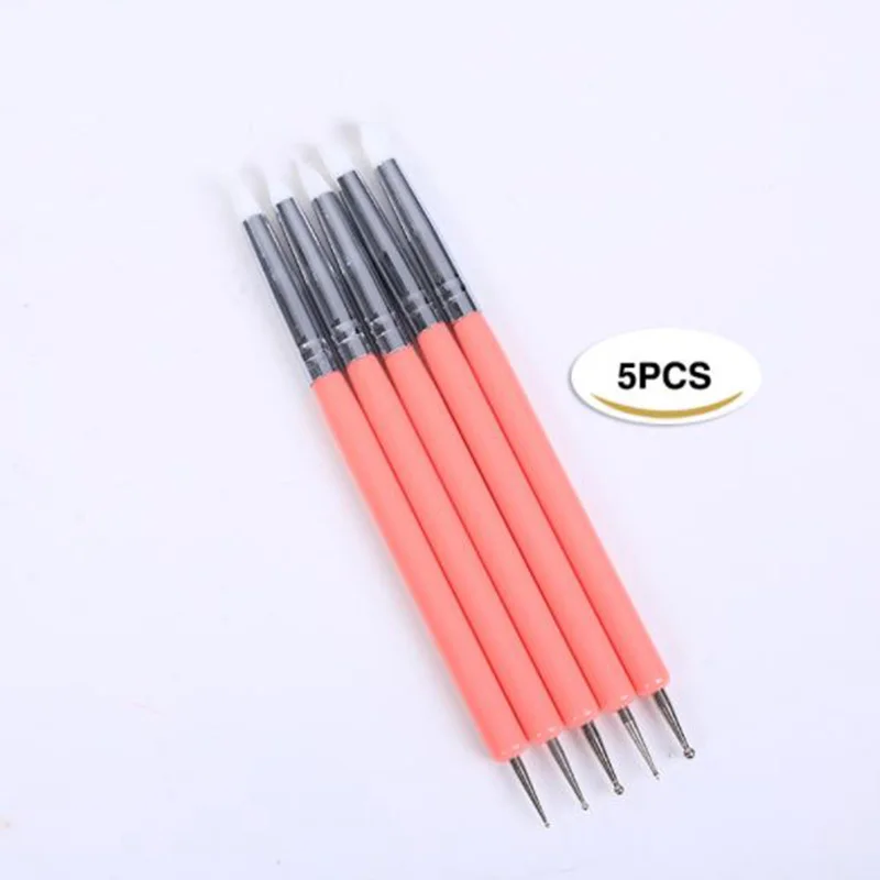 

5pcs/Set Soft Pottery Clay Tool Silicone + Stainless steel Two Head Sculpting Polymer Modelling Shaper Art Tools