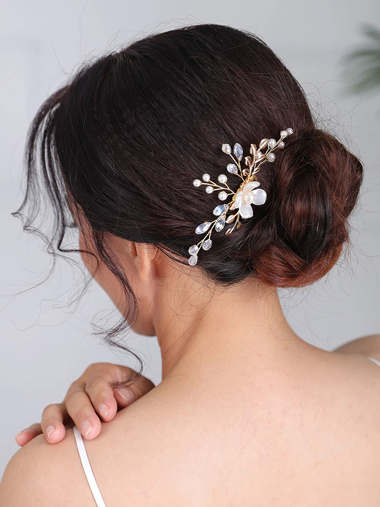 Модный золотой гребень для волос свадебные аксессуары головные уборы ручной