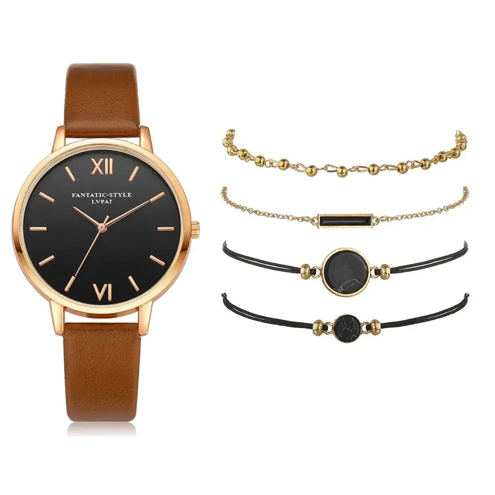 5 шт., женские часы и браслеты, набор, Montre Femme, модное платье, часы, женские Аналоговые кварцевые наручные часы, Reloj Mujer, Часы серьги