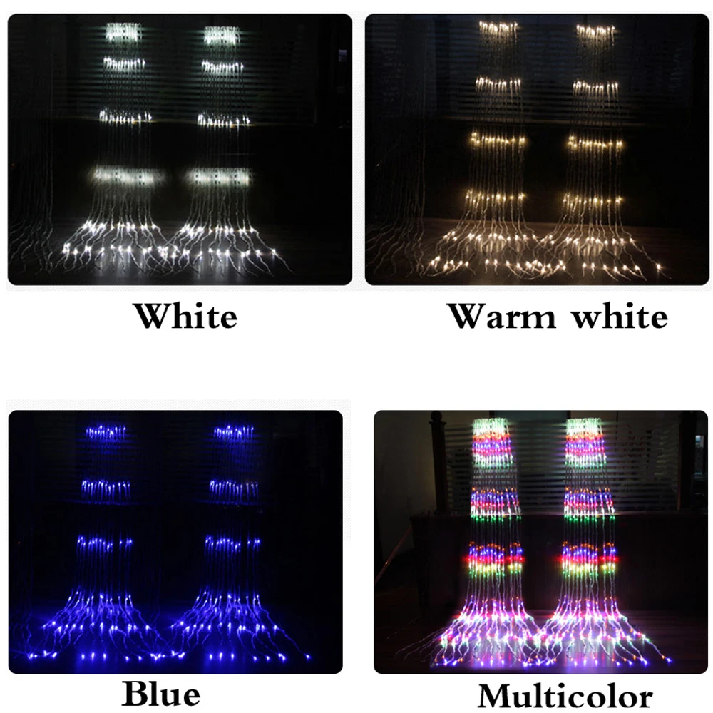 3X3M светодиодный Водопад водонепроницаемый метеоритный дождь струна светильник