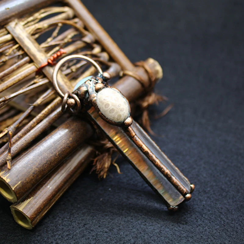 Оригинальный дизайн огромные подвески ожерелья из натурального кристалла