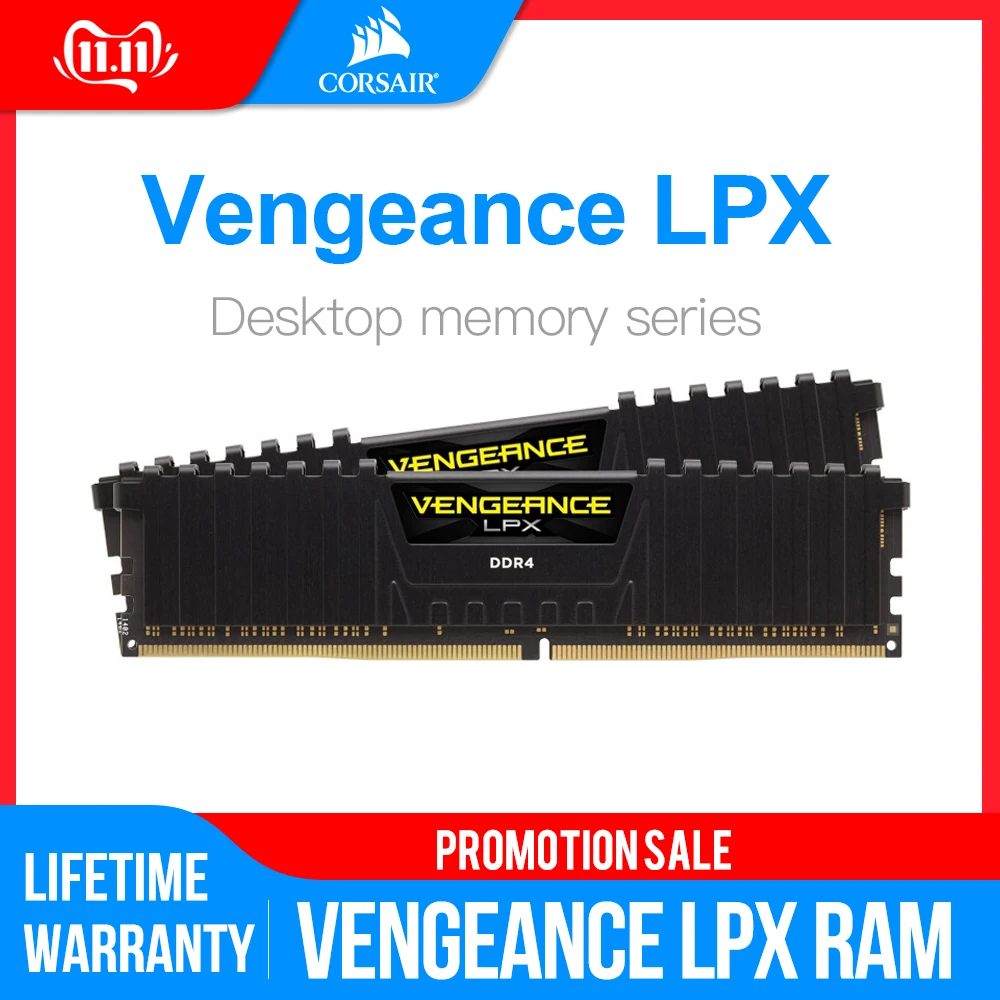 CORSAIR Vengeance LPX 8 Гб 16 Гб DDR4 PC4 2400 МГц 3000 МГц 3200 МГц модуль 2400 3000 ПК Cmputer Настольный ОЗУ память 16 ГБ 32 ГБ DIMM