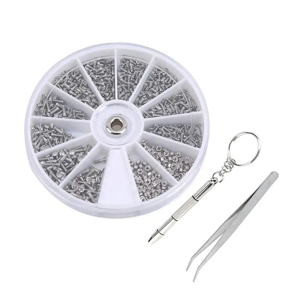 Набор винтов из нержавеющей стали для ремонта электронных очков и часов 1000