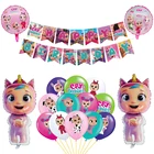 Воздушные шары для младенцев, Uni Horn Angle Doll, шар на день рождения, баннер, плач, детский душ, девочка, Волшебная разрыва, принцесса, декор для вечерние