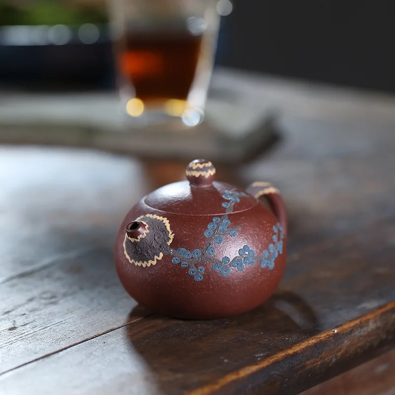 Loiesag 160 мл исинская аутентичная сырая руда глина фиолетовый чайный горшок