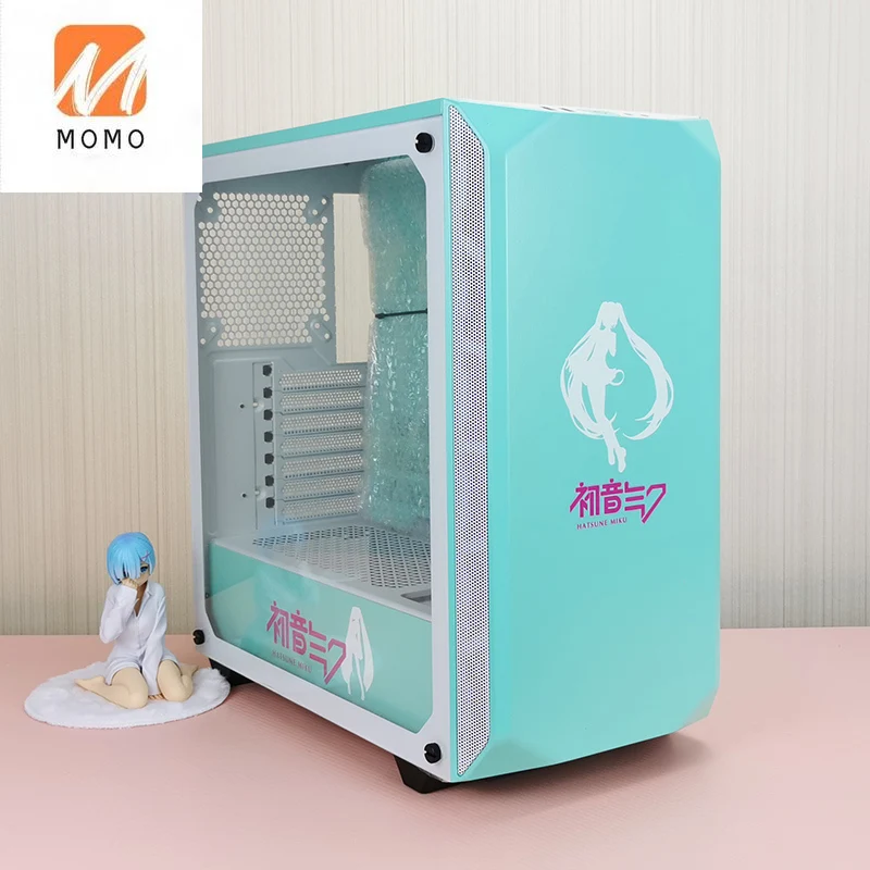 

Pink Rabbit Table-Type Box Anchor E-Sports Custom Host DVA Water-Cooled Side Transparent Cute
