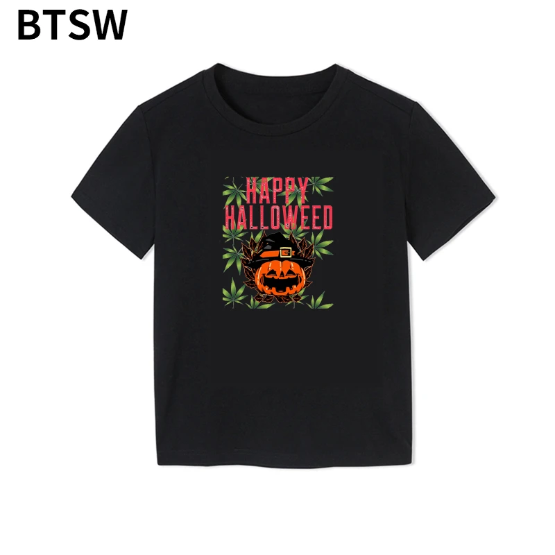 

Halloween Young Children's Clothing for Baby Kids Boys Girls Tees Cartoon Summer Kawaii Graphic Solid Color Short Sleeve T-shirt