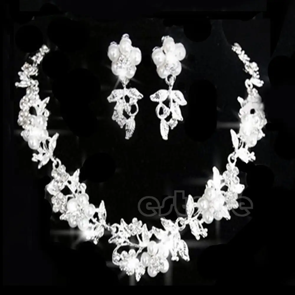 Набор свадебных украшений ожерелье серьги стразы|rhinestone necklace earring sets|necklace setbridal