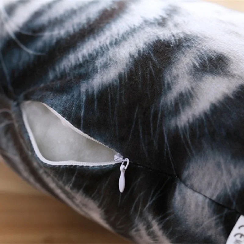 3d-подушка в форме кошки для дивана крутая плюшевая искусственная подушка мягкие