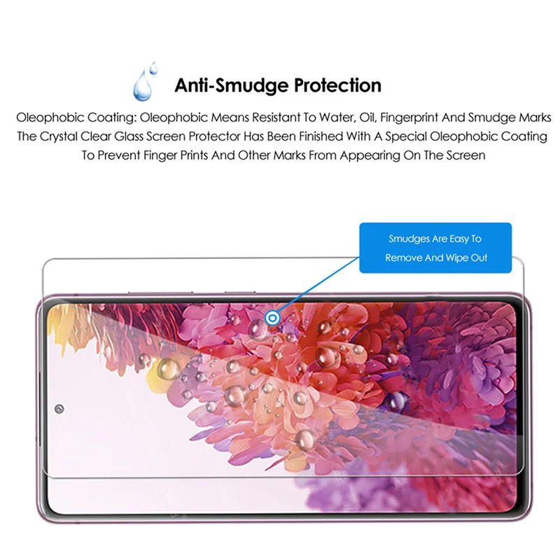 3Pcs For Samsung Galaxy S20FE 4G Tempered Glass Screen Protector For Samsung Galaxy A52S A03 A53 A73 S21 FE 5G Protective Glass