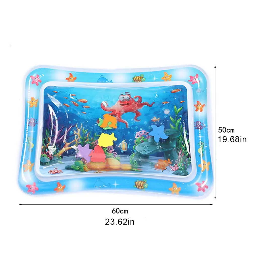 

60X50Cm Octopus Inflatable Baby Pat Pad Water Pad Baby Inflatable Pat Pad Marine Life Mat Baby Summer Toys