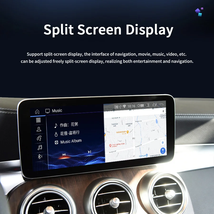 Автомобильный мультимедийный видеоплеер 128 ГБ Android 13 1920*720 экран Bluetooth 5 0 радио для