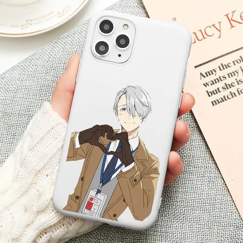 

Hot Yuri on Ice anime Phone Case Candy Color for iPhone 11 12 mini pro XS MAX 8 7 6 6S Plus X 5S SE 2020 XR
