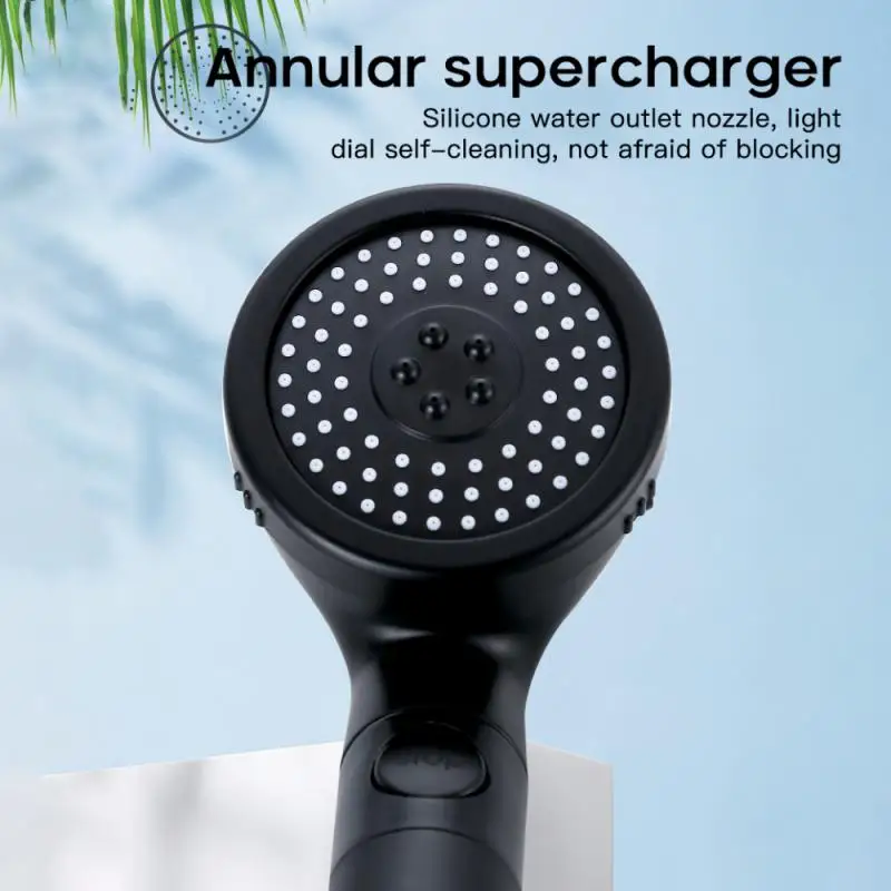 

1Pc Pulse Belt Shower Head Handheld Nozzle Shower Head Four Functions Shower Head With Filter Hand Hold Sprayer