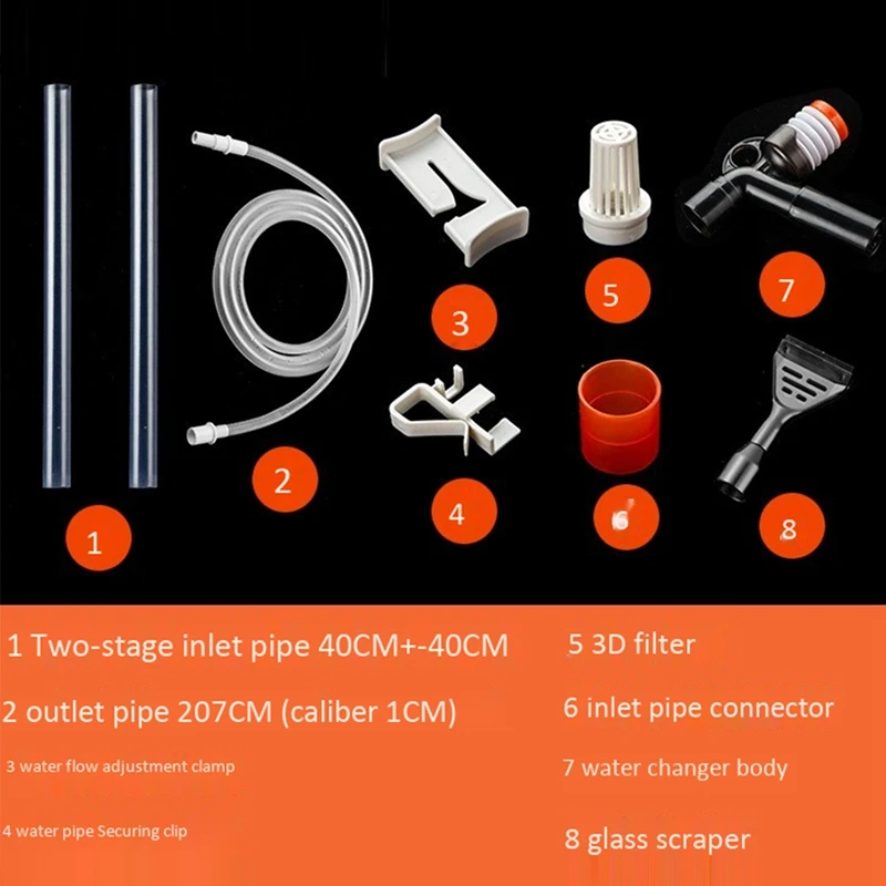 Очиститель аквариума резервуар для рыбы средство чистки от песка набор с кнопкой